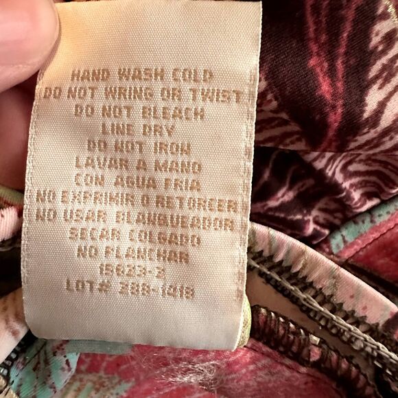 Le Cove One-Piece Swim Size 12 Floral Tropical Ruched Tummy Control Swimwear - Picture 7 of 7